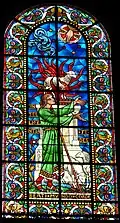 Stained glass inside the Cathédrale Saint-Front de Périgueux