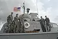 Air Force Reserve Airmen from the 304th Rescue Squadron, on P-520 a Crash Boat on the Willamette River in Portland, Oregon
