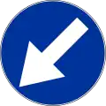 C-10 "keep left"