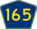 Highway 165 marker