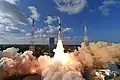 PSLV C48 RISAT-2BR1 lift-off from First Launch Pad