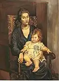 Pablo Picasso, 1918, Portrait de Madame Rosenberg et sa fille, 130 x 95 cm, Musée Picasso, Paris