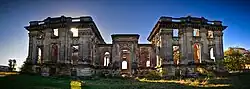 The ruins of the Cantacuzino Palace [ro] in Florești