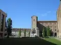 View of the Piazale della Pace with the Palazzo della Pilotta in direction of where the location was of the Ducal Palace of Parma