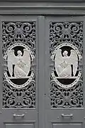Pangalti Catholic cemetery Detail of doors