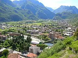 View of Pont-Saint-Martin from Ivéry.