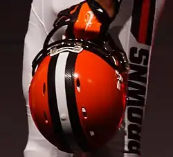 "BROWNS" text on pant leg