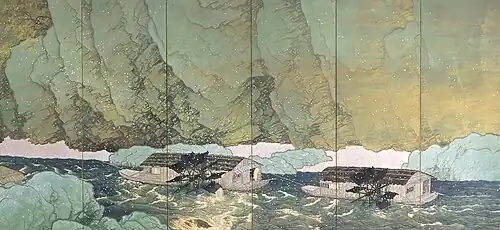 Right panel of the Parting Spring (行く春, Yuku Haru), 1916. Important Cultural Property, National Museum of Modern Art, Tokyo.
