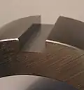 The keyseat in a shaft for a parallel key