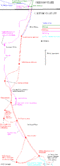 Map of Path 66 located in the upper section, left of the other two 500 kV lines south of Round Mountain substation