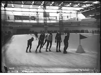 The Patin d'Or, a 24-hour roller skating endurance competition in Paris, 1911