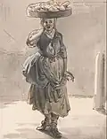 "Lights for the Cats, Liver for the Dogs" from the London Cries series by Paul Sandby, c. 1770