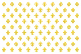 Flag of the Bourbons, royal family of France until the French Revolution and during the restoration of the monarchy afterwards.