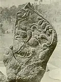 The carvings on the "rudder" megalith in 1919