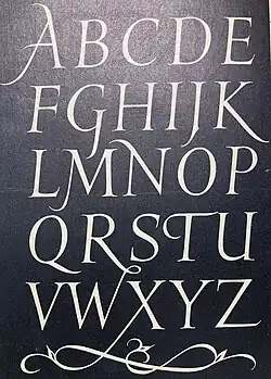 Italic upper case