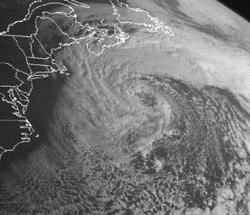 The Perfect Storm to the south of Nova Scotia