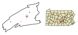 Location of New Bloomfield in Perry County