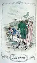 C. E. Brock (1909): Louisa's fall on the Cob (ch.12)