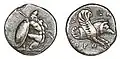 Silver coin of Orontes I, minted at Cisthene between 362–348 BC
