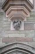 Figure of an angel above the north portal
