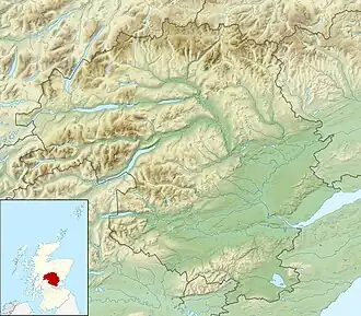 Location of loch in Scotland