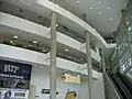 Interior main lobby escalators