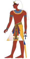 Modern depiction of a king wearing a khat