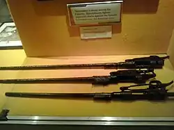 Relics of Mauser 93 rifles used by Filipino infantry during the Philippine Revolution and Philippine–American War on display at Clark Museum.