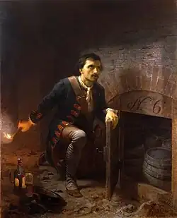 Pietro Micca lights the gunpowder (1858, Museo del Risorgimento, Turin)