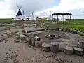 Cheyenne camp looking west