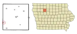 Location of Varina, Iowa