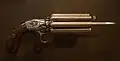 1850s Belgian pepperbox with stiletto blade.