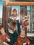 Charlemagne on the Polyptyque d'Anchin&nbsp;[fr] by Jehan Bellegambe, c. 1510, Musée de la Chartreuse de Douai