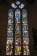 The Tree of Jesse glass roof in the ambulatory
