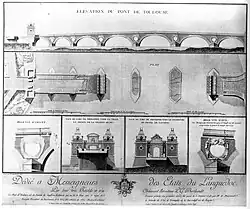 Engraving from 1783 showing the planned decorations.