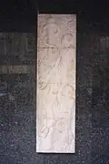 Relief representing medicine at the entrance to the hospital, by the sculptor Lucas Míguez