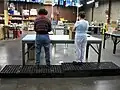 Use a portable work platform and adjust it to the height of the worker.