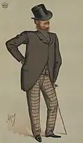The Tory bloodhound, caricature of Lord Abergavenny by Ape (Vanity Fair, 1875)