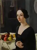 A portrait by Felice Casorati, displaying very strong elements of classical influence.