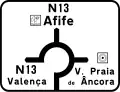 Directions at the roundabout