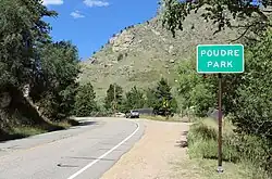 East side of Poudre Park, looking west