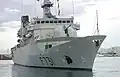 The 100&nbsp;mm gun of the French frigate Prairial sealed by a tampion