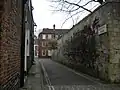 The southern end of the lodge protruding into Precentor's Court