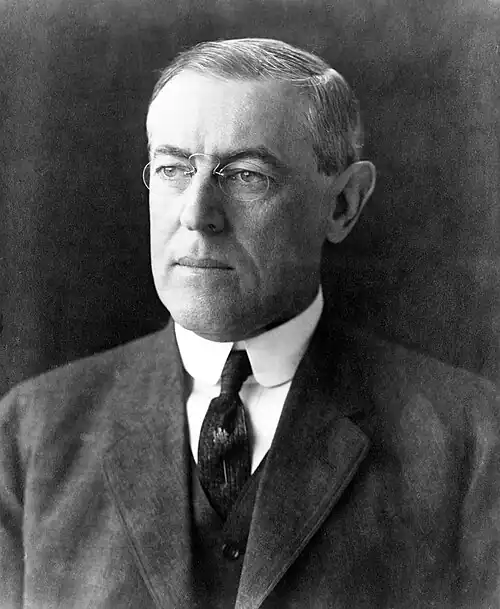 1912 portrait of President Woodrow Wilson.