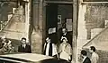 Princess Margaret leaving the church during the 1950s.