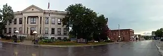 Mercer County Courthouse and downtown