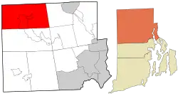 Location within Providence County and Rhode Island.