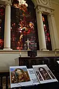 Before the East window of St Paul's Church, Birmingham