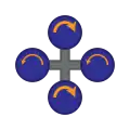 A quadrotor adjusts its yaw by applying more thrust to rotors rotating in one direction.