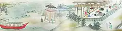 Japanese merchants pay tribute to chief mandarin at Governor house of Quang Nam in Hoi An, late 17th century